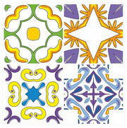 Mosaic Tile Stickers, Pack Of 16, All Sizes, Waterproof, Azulejo Transfers For Kitchen / Bathroom Tiles GT45 - Bolsover Designs