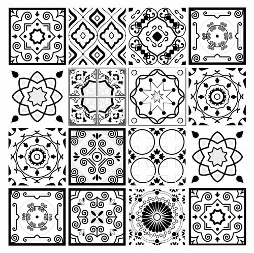 Mosaic Tile Stickers, Pack Of 24, All Sizes, Waterproof, Transfers For Kitchen / Bathroom Tiles GT48 - Bolsover Designs