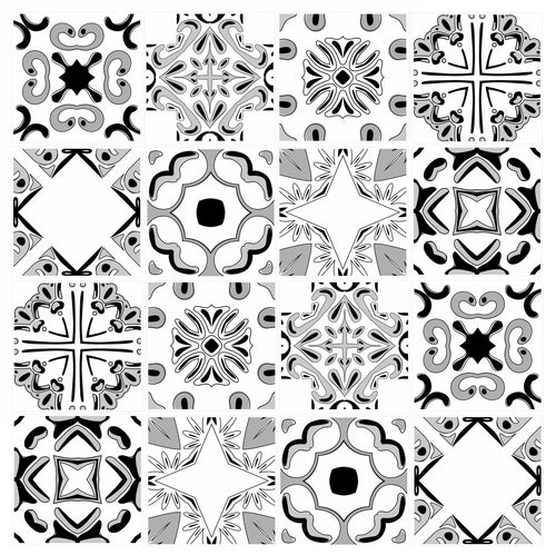 Mosaic Tile Stickers, Pack Of 16, All Sizes, Waterproof, Transfers For Kitchen / Bathroom Tiles GT55 - Bolsover Designs