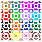 Mosaic Tile Stickers, Pack Of 16, All Sizes, Waterproof, Azulejo Transfers For Kitchen / Bathroom Tiles GT62 - Bolsover Designs