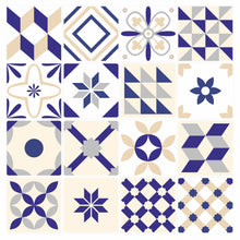 Load image into Gallery viewer, Mosaic Tile Stickers, Pack Of 16, All Sizes, Waterproof, Azulejo Transfers For Kitchen / Bathroom Tiles GT63 - Bolsover Designs
