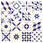 Mosaic Tile Stickers, Pack Of 16, All Sizes, Waterproof, Azulejo Transfers For Kitchen / Bathroom Tiles GT63 - Bolsover Designs