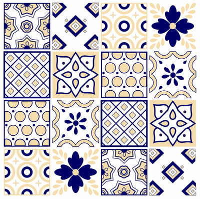Mosaic Tile Stickers, Pack Of 16, All Sizes, Waterproof, Transfers For Kitchen / Bathroom Tiles GT64 - Bolsover Designs