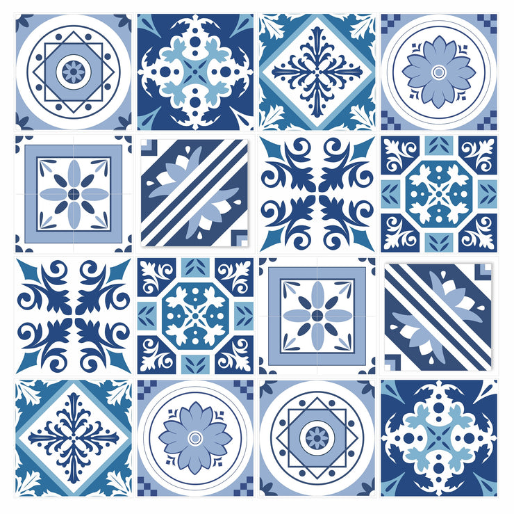 Mosaic Tile Stickers, Pack Of 16, All Sizes, Waterproof, Transfers For Kitchen / Bathroom Tiles GT67 - Bolsover Designs