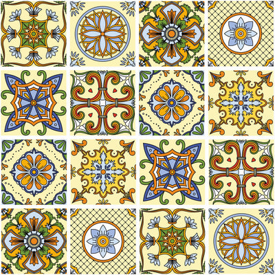 Mosaic Tile Stickers, Pack Of 16, All Sizes, Waterproof, Transfers For Kitchen / Bathroom Tiles GT70 - Bolsover Designs