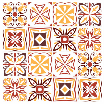 Mosaic Tile Stickers, Pack Of 16, All Sizes, Waterproof, Transfers For Kitchen / Bathroom Tiles GT77 - Bolsover Designs