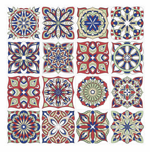 Mosaic Tile Stickers, Pack Of 16, All Sizes, Waterproof, Azulejo Transfers For Kitchen / Bathroom Tiles GT81 - Bolsover Designs