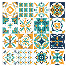 Load image into Gallery viewer, Mosaic Tile Stickers, Pack Of 16, All Sizes, Waterproof, Azulejo Transfers For Kitchen / Bathroom Tiles GT86 - Bolsover Designs
