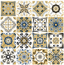 Load image into Gallery viewer, Mosaic Tile Stickers, Pack Of 16, All Sizes, Waterproof, Azulejo Transfers For Kitchen / Bathroom Tiles GT87 - Bolsover Designs
