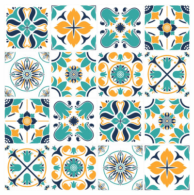 Mosaic Tile Stickers, Pack Of 16, All Sizes, Waterproof, Transfers For Kitchen / Bathroom Tiles GT88 - Bolsover Designs
