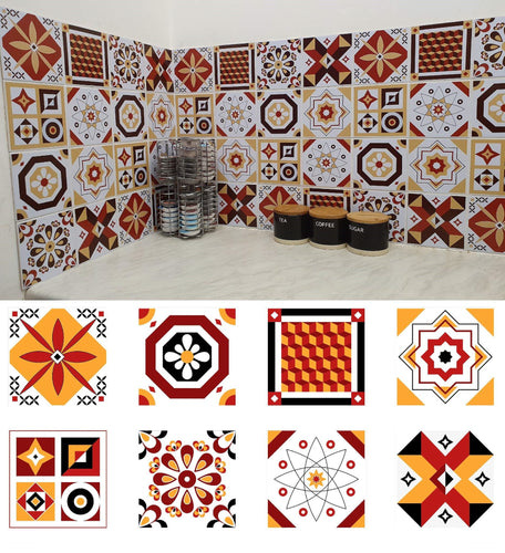 Mosaic Tile Stickers, Pack Of 16, All Sizes, Waterproof, Transfers For Kitchen / Bathroom Tiles GT95 - Bolsover Designs