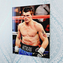 Load image into Gallery viewer, Sketch Style Vectorised Wall Art of The Hitman Ricky Hatton, In  Full Colour, Glass Like but on Acrylic

