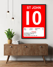 Liverpool Legends Poster Prints, Shows Name, Number and Honours Won, Including Appearances & Goals Several Sizes