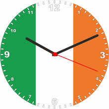 Load image into Gallery viewer, Flag Clock  - Beginning With H - Q, Flag Of Your Chosen Country On A Quartz Clock, Stand or Wall Mounted, 200mm
