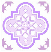 Mosaic Tile Stickers, Pack Of 16, All Sizes, Waterproof, Lilac Azulejo Transfers For Kitchen / Bathroom Tiles L01 - Bolsover Designs
