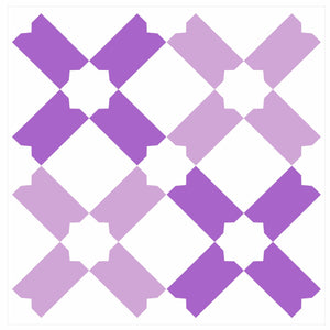 Mosaic Tile Stickers, Pack Of 16, All Sizes, Waterproof, Lilac Azulejo Transfers For Kitchen / Bathroom Tiles L02 - Bolsover Designs