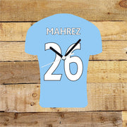 Quartz Clock In Style of Man City Shirts With Players Name & Number, Lots of Players Available