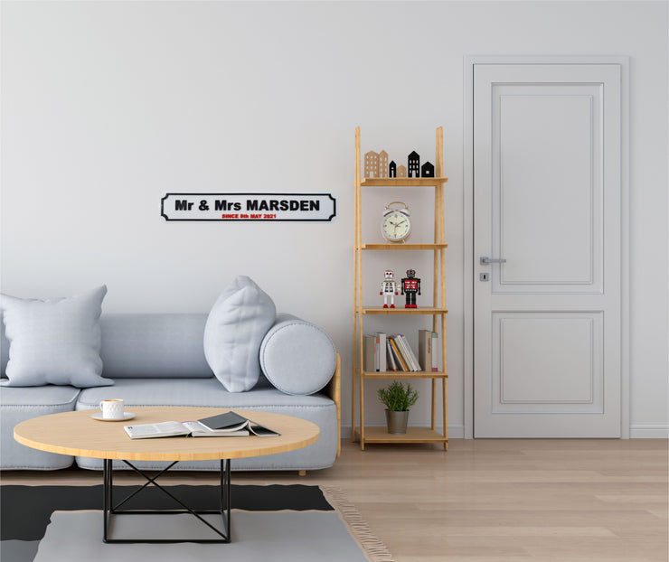 Mr & Mrs 3D Wall Sign, Weding Day or Anniversary Present,3 Designs, No Drilling - Bolsover Designs