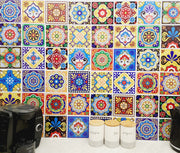 Mosaic Tile Stickers, Pack Of 24, All Sizes, Waterproof, Azulejo Transfers For Kitchen / Bathroom Tiles N02