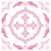 Mosaic Tile Stickers, Pack Of 16, All Sizes, Pink, Waterproof, Transfers For Kitchen / Bathroom Tiles P03 - Bolsover Designs