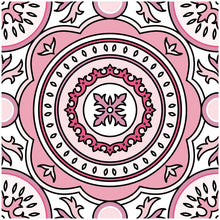 Load image into Gallery viewer, Mosaic Tile Stickers, Pink, Pack Of 24, All Sizes, Waterproof, Transfers For Kitchen / Bathroom Tiles P04 - Bolsover Designs
