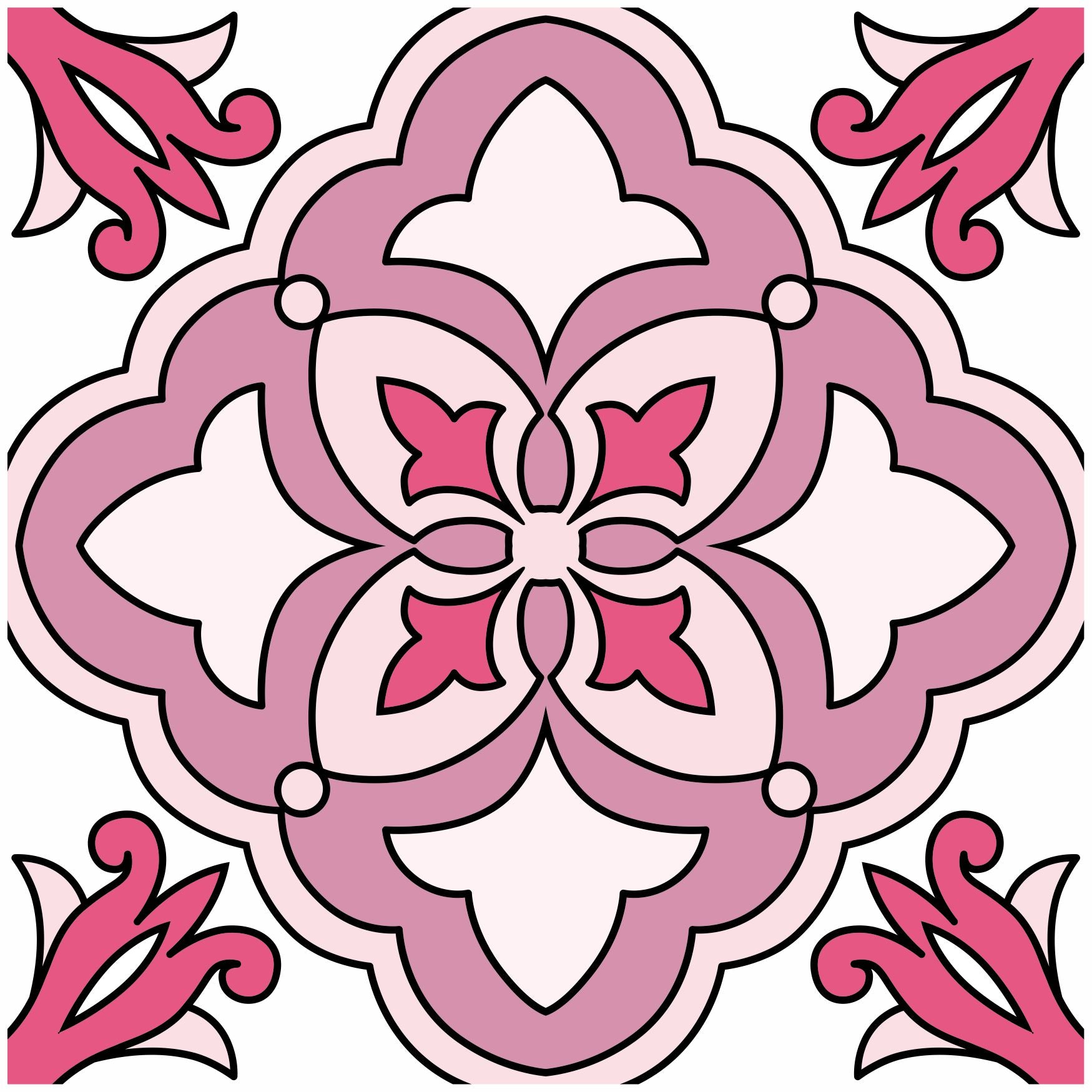 Mosaic Tile Stickers, Pack Of 24 Colourful Patterns, Waterproof Transfers For Use On 150mm X 150mm Or 6 Inch Kitchen Or Bathroom Tiles C17