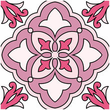 Load image into Gallery viewer, Mosaic Tile Stickers, Pink, Pack Of 24, All Sizes, Waterproof, Transfers For Kitchen / Bathroom Tiles P04 - Bolsover Designs
