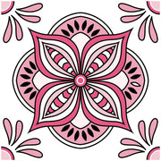 Mosaic Tile Stickers, Pink, Pack Of 24, All Sizes, Waterproof, Transfers For Kitchen / Bathroom Tiles P04 - Bolsover Designs