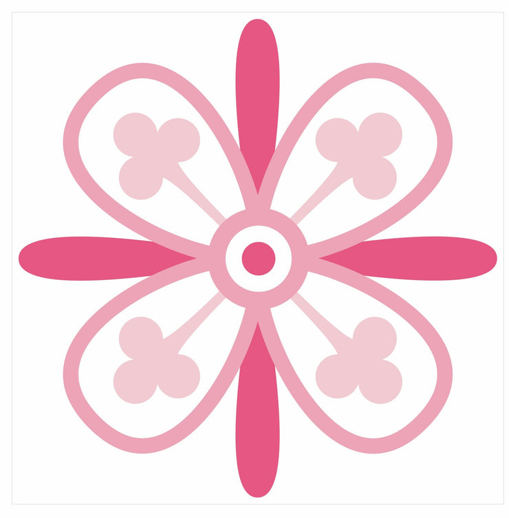Mosaic Tile Stickers, Pink, Pack Of 16, All Sizes, Waterproof Azulejo Transfers For Kitchen / Bathroom Tiles P05 - Bolsover Designs