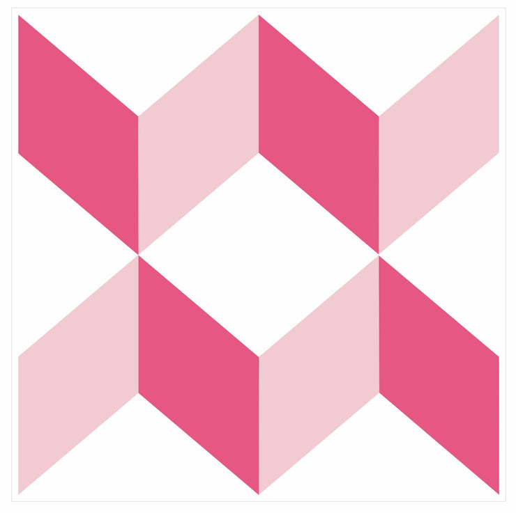 Mosaic Tile Stickers, Pink, Pack Of 16, All Sizes, Waterproof Azulejo Transfers For Kitchen / Bathroom Tiles P05 - Bolsover Designs