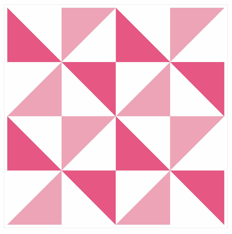 Mosaic Tile Stickers, Pink, Pack Of 16, All Sizes, Waterproof Azulejo Transfers For Kitchen / Bathroom Tiles P05 - Bolsover Designs