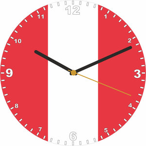 Flag Clock  - Beginning With H - Q, Flag Of Your Chosen Country On A Quartz Clock, Stand or Wall Mounted, 200mm