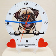 Dog Breed Clocks, Your favourite Peeking Dog On A Quartz Clock, Stand or Wall Mounted, 200mm