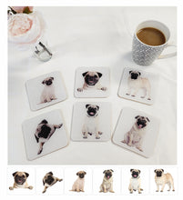 Load image into Gallery viewer, Drinks Coasters, Dog Design, Choose Your Breed, For Table Top, Mancave Bar, For Coffee Cups, Teacups, Alcoholic Drinks, BD1
