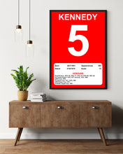 Load image into Gallery viewer, Liverpool Legends Poster Prints, Shows Name, Number and Honours Won, Including Appearances &amp; Goals Several Sizes
