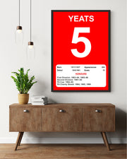Liverpool Legends Poster Prints, Shows Name, Number and Honours Won, Including Appearances & Goals Several Sizes