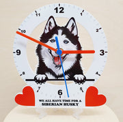 Dog Breed Clocks, Your favourite Peeking Dog On A Quartz Clock, Stand or Wall Mounted, 200mm