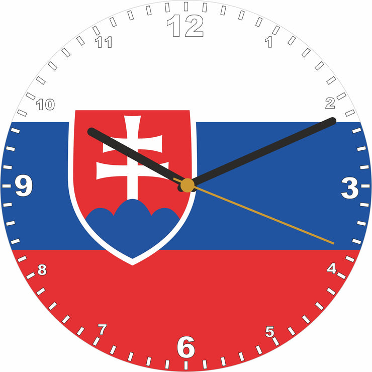 Flag Clock  - Beginning With R - Z, Flag Of Your Chosen Country On A Quartz Clock, Stand or Wall Mounted, 200mm