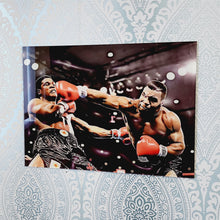Load image into Gallery viewer, Sketch Style Vectorised Wall Art of Iron Mike Tyson Boxing Trevor Berbick, In  Full Colour, Glass Like but on Acrylic
