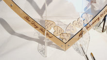 Load image into Gallery viewer, Wedding Day Alternative Guest Book, Large Heart with Wooden Hearts for Guests to Sign
