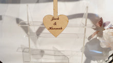 Load image into Gallery viewer, Wedding Day Alternative Guest Book, Large Heart with Wooden Hearts for Guests to Sign
