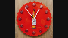 Load and play video in Gallery viewer, 3D Clock In Style Of Budweiser Bottle Top With Actual Budweiser Bottle Tops In Place Of Hours
