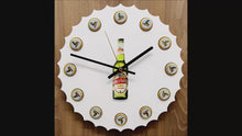 Load and play video in Gallery viewer, 3D Clock In Style Of Kingfisher Bottle Top With Actual Kingfisher Bottle Tops In Place Of Hours
