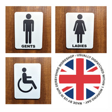 Load image into Gallery viewer, Toilet Door Plaque / Sign For Business Premises, Gents, Ladies, Disabled
